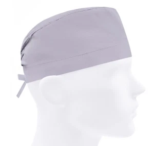 Mens scrub caps, surgical cap, scrub hats, surgery hat, solid gray - Picture 1 of 3