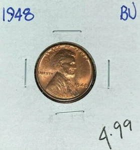 Centavo de trigo Lincoln 1948 ~ BU ~ hermosa moneda ~ - Imagen 1 de 2