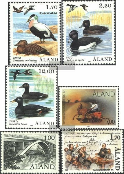 Finland - Aland 20-22,23,24,25 Volume 1987 completeett MNH 1987 Ducks, Fire, Bri Foto 1 de 1