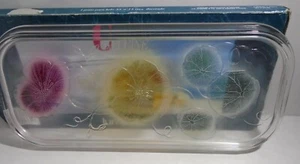 Luminarc J.G Durand Cristal d' Arques France Glass Flowers Cake Dish New In Box - Picture 1 of 7