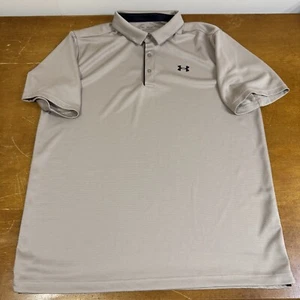 Under Armour Shirt Mens 3XLT Beige Short Sleeve Golf Polo Performance - Picture 1 of 9