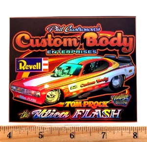 Phil Castronovo REVELL CUSTOM BODY Orange Duster HOLOGRAPIC Banner Decal Sticker - Picture 1 of 1
