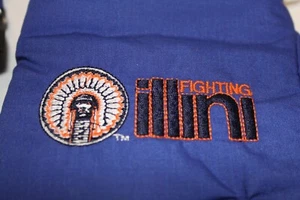 Vintage Chief Illiniwek Wells Lamont Men's Winter Gloves M Medium Blue - Picture 1 of 5