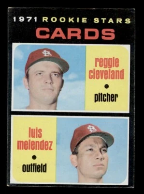 1971 TOPPS #216 REGGIE CLEVELAND / LUIS MELENDEZ ROOKIE RC ST LOUIS CARDINALS - Image 1 of 2