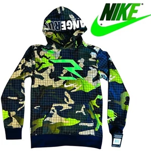 NWT Nike Small Boy Russell Wilson Combat Camo Dri-Fit Hoodie Shirt 3Brand Size L - Picture 1 of 10