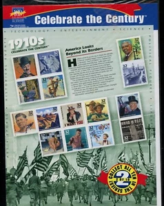 US 3183, 1998 32c CELEBRA EL SIGLO, AÑOS 1910, PANEL DE $4,80 DE 15, MNH (US1797K) - Imagen 1 de 2
