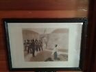 Firing Squad Watercolor Print? Signed  Wwi Navy Stamped Paper , Auction Find