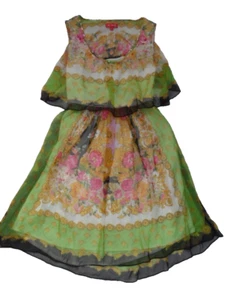 IMPRESIONANTE VESTIDO ESTILO BOHO MULTICOLOR CON PANELES FLORALES DE DERHY - Imagen 1 de 3