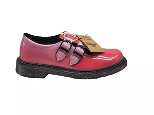 Dr Martens 8065Y Patent Leather Pink Mary Jane Double Buckle Shoes Womens Size 5 - Picture 1 of 10