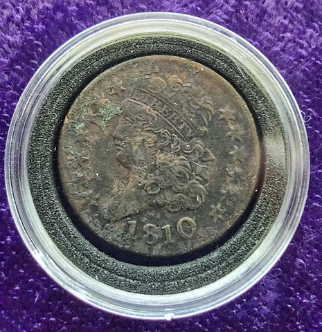 1810 1/2c Classic Head Half Cent Great details! Cover