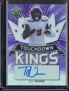 2021 Leaf Metal Draft Touchdown Kings Purple #TKTJV T.J. Vasher 17/25 - Picture 1 of 1