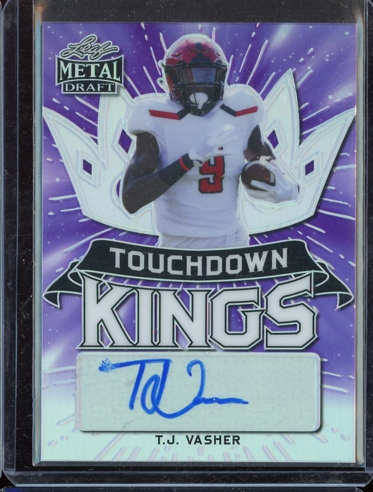 2021 Leaf Metal Draft Touchdown Kings Purple #TKTJV T.J. Vasher 17/25 - Image 1 of 1