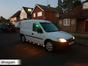 Barras laterales + LED ámbar para adaptarse a Vauxhall Opel Combo C 2001 - 2011 acero inoxidable - Imagen 1 de 12