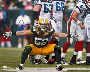 Fotografia autografata firmata Clay Matthews 16x20 Green Bay JSA - Foto 1 di 1