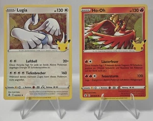Lugia 022/025 Holo Rare Exc DE, Ho-Oh 001/025 Holo Rare Celebrations - Picture 1 of 2