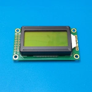 1 Stück LCD Modul 8x2 HD44780 0802 5V LCM gelb grün Hintergrundbeleuchtung - Bild 1 von 4