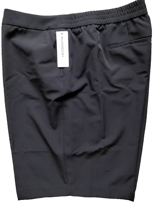 NWT 3X Women's Liz Claiborne Black Stretch Crepe Pull-On Bermuda Shorts NEW - Image 1 of 4