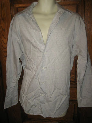 ALFANI Silver Dove Gray & White Pattern L/S Dress Shirt, NWOT, Mens Size XL - Image 1 of 4