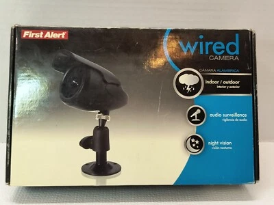 First Alert Day/Night Wired Security Camera Model P-520 Indoor/Outdoor Audio/Vid - Image 1 of 4