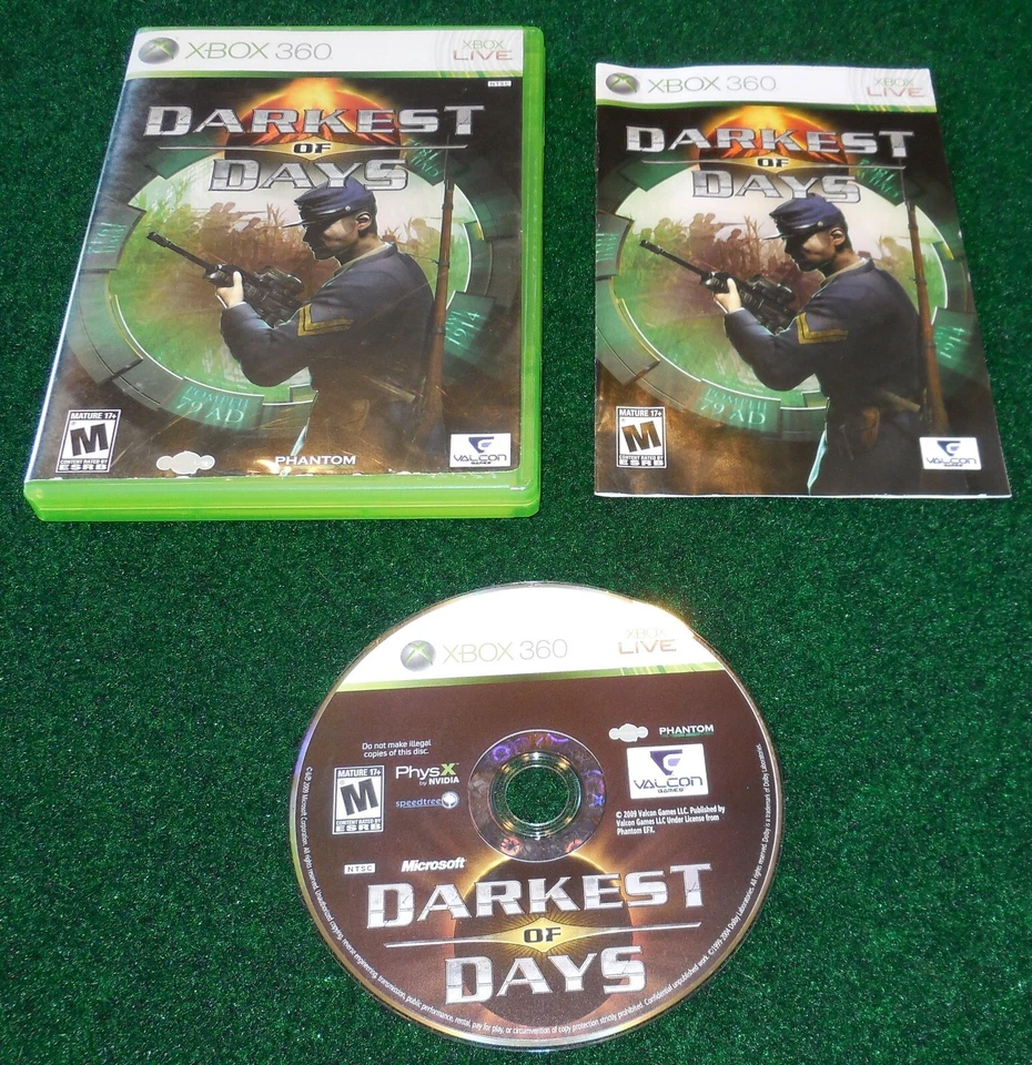 XBOX360 Darkest of Days Complete Adult Owned Mint Perfect  Game 100% Authentic - Image 1 of 1