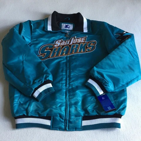 Starter NHL Mens San Jose Sharks Zip Up Jacket Size L Cover
