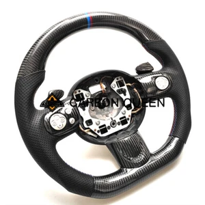 GENUINE CARBON FIBER Steering Wheel FOR BMW MINI Cooper R55 R56 R60 JCW - Picture 1 of 7