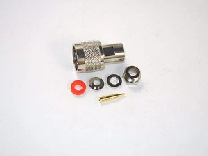 10 piezas Conector RF N Abrazadera macho (stock en EE. UU.) Aislamiento de teflón, Cuerpo de níquel - Imagen 1 de 4