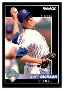 1992 Pinnacle #272 LANCE DICKSON Chicago Cubs ~E2AA
