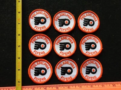 Lote de 9 piezas de parches redondos de 2 pulgadas de colección de los Philadelphia Flyers de la NHL de la vieja escuela nos  Foto 1 de 2