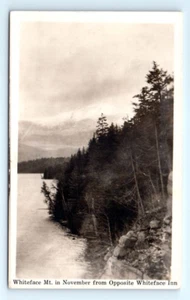 RPPC Photo Postcard Whiteface Mountain Mt Ski Resort Town Lake Placid Club NY - Bild 1 von 2