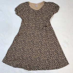 Girls GLAMOUR KITTY Size 8 Gymboree Stretch Knit Dress S/S Leopard VHTF EUC - Picture 1 of 10