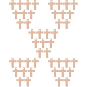Set of 5 Wooden Pendant Miss Crosses for Jewelry Making Keychains - Zdjęcie 1 z 12