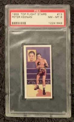 1959 TOP FLIGHT STARS PETER KEENAN BOXING #13 PSA 8 - Image 1 of 2