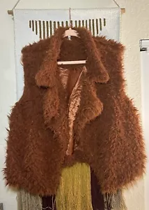 Faux Fur Vest Women’s Size XL Gingerbread Color - Picture 1 of 5