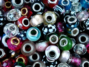 Glass Beads To Suit Bracelets 20pc Mix Spacer Charm Jewellery Jewelry - Picture 1 of 2