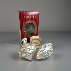 Waterford Holiday Erbstücke Diamantschliff hellblau Glas Ornament Set Tschechisch - Bild 1 von 15