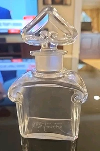 Vintage GUERLAIN Paris L’Heure Bleue Empty Baccarat Glass Perfume Bottle - Picture 1 of 3