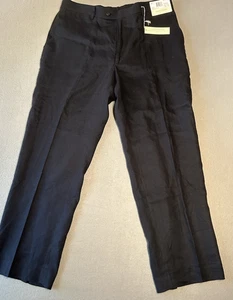 Louis Raphael Herren Anzughose Hose 36x30 weich Plissee hoher Bund schwarz neu mit Etikett - Bild 1 von 11