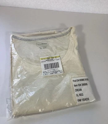 L.L. Bean West End резинке хлопок легкий футболка размер XL длинным рукавом кремовый - Изображение 1 из 4