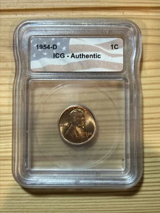 1954-D Lincoln Wheat Cent (*Certified Authentic by ICG*) As Pictured 🇺🇸 - Picture 1 of 4