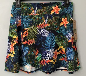 Dona Jo Athletic Tropical Skirt Women's Multicolor 26" Waist - Picture 1 of 8