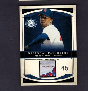 2003 FLEER PATCHWORKS NATIONAL PATCHTIME AUTHENTIC LAUNDRY TAG PEDRO MARTINEZ - Picture 1 of 2