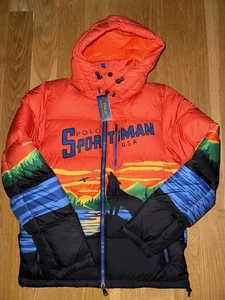 NWT M Polo Ralph Lauren Sportsman Puffer Down Stadium P Wing Crest Jacket Coat - Picture 1 of 9