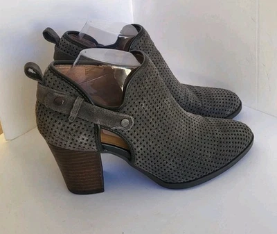 Franco Sarto Dakota Gamuza Cremallera Lateral Botines Tacón Bloque 8.5 Foto 1 de 4