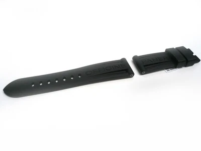 Original Panerai Black Rubber Watch Strap 24x22 Regular Pin Buckle with Tags - Image 1 of 3