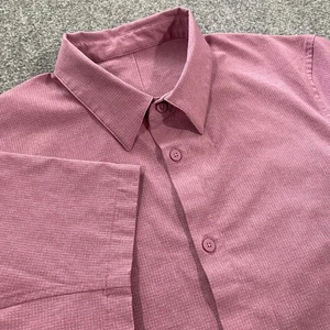 Lululemon Airing Easy Short-Sleeve Button Up Shirt Adult Medium? Purple Casual - Picture 1 of 14