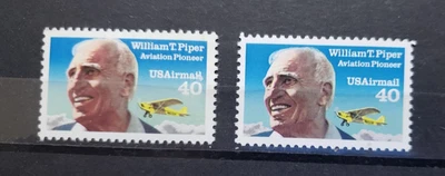 US Scott # C129 ,# 132 William Piper Airmail.  MNH   C132 Hair touching top - Image 1 of 3