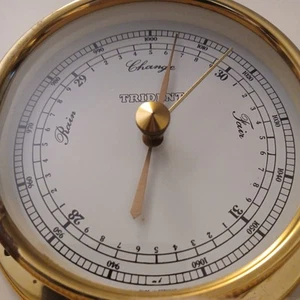 Trident BAROMETER from WEEMS PLATH/MADE IN GERMANY ILN#448 - Picture 1 of 4