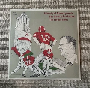 Bear Bryant Vinyl Record. University of Alabama. Crimson Tide. RARE SEALED. 1972 - Picture 1 of 3