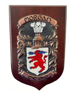 Clan Morgan Emblem Crest Wooden Plaque or Shield - Wall Hanging 20cm x 13cm - Picture 1 of 2